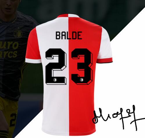 2021/22 Feyenoord Home Kit Soccer Jersey with Balde 23 printing